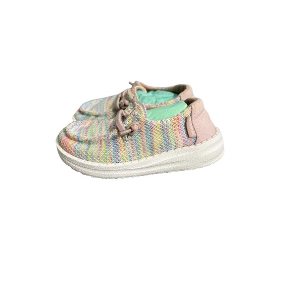 Hey Dude Wendy Baby Toddler Sox Sneakers Size K6 6 Pastel Slip On Shoes Pink - Picture 4 of 7